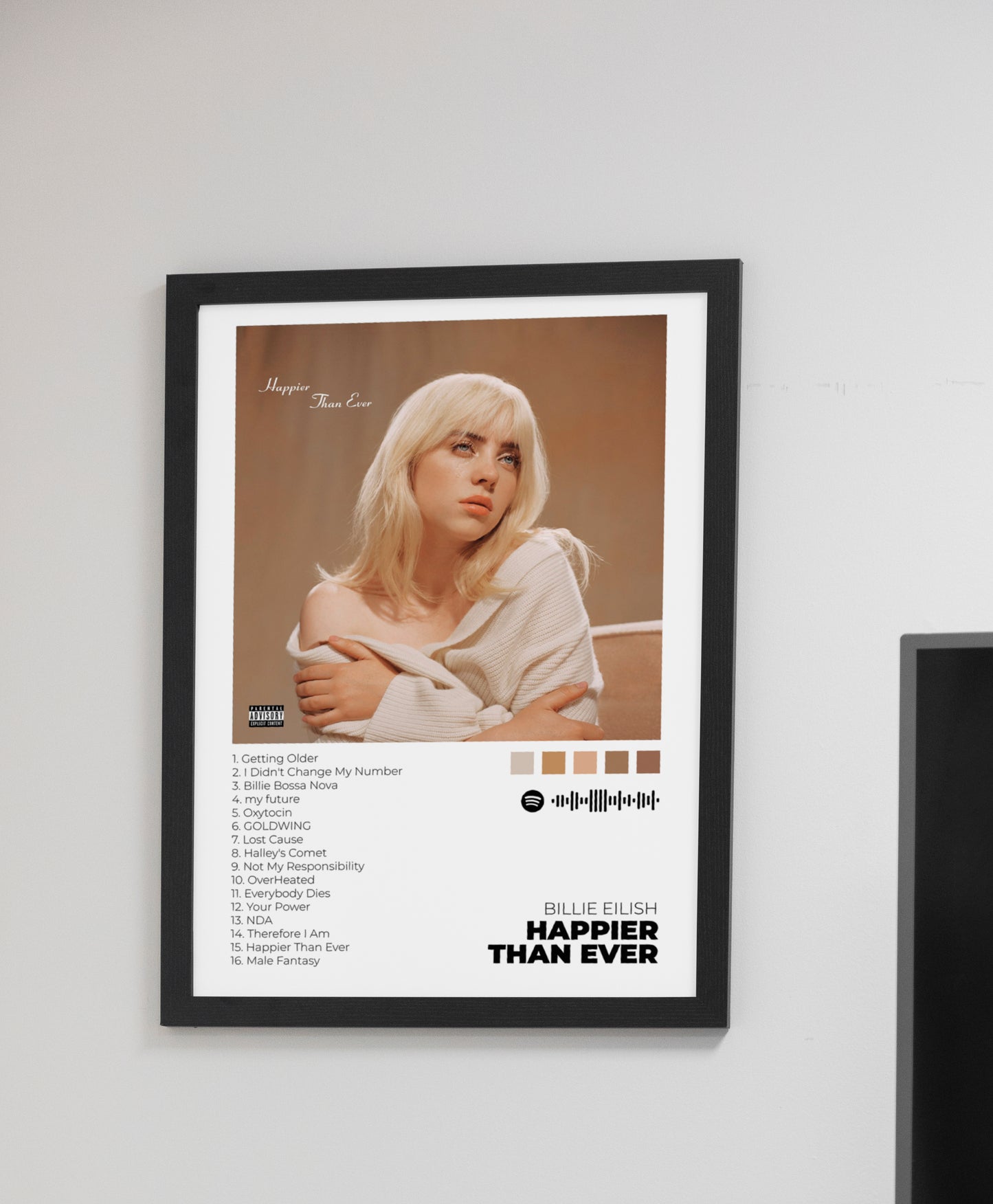 HAPPIER THAN EVER. Billie Eilish. Poster.