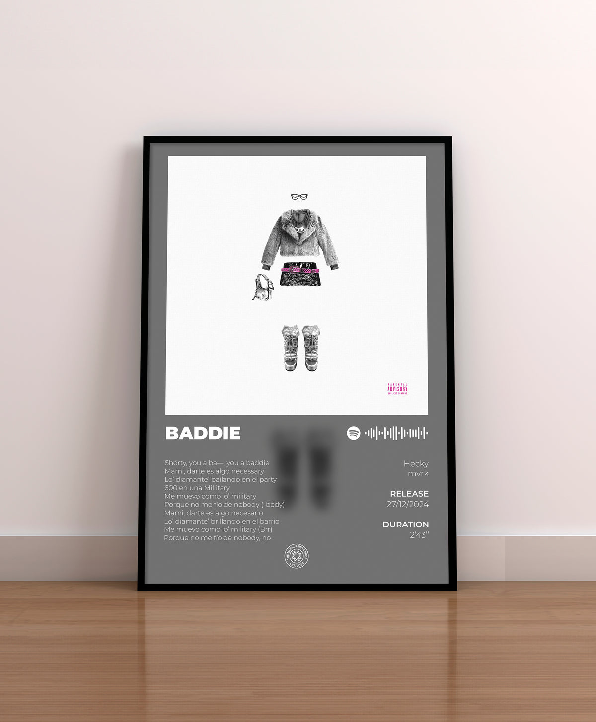 baddie. mvrk. hecky. poster. cd. vinilo. entradas. concierto. regalo. marco. merchandising.
