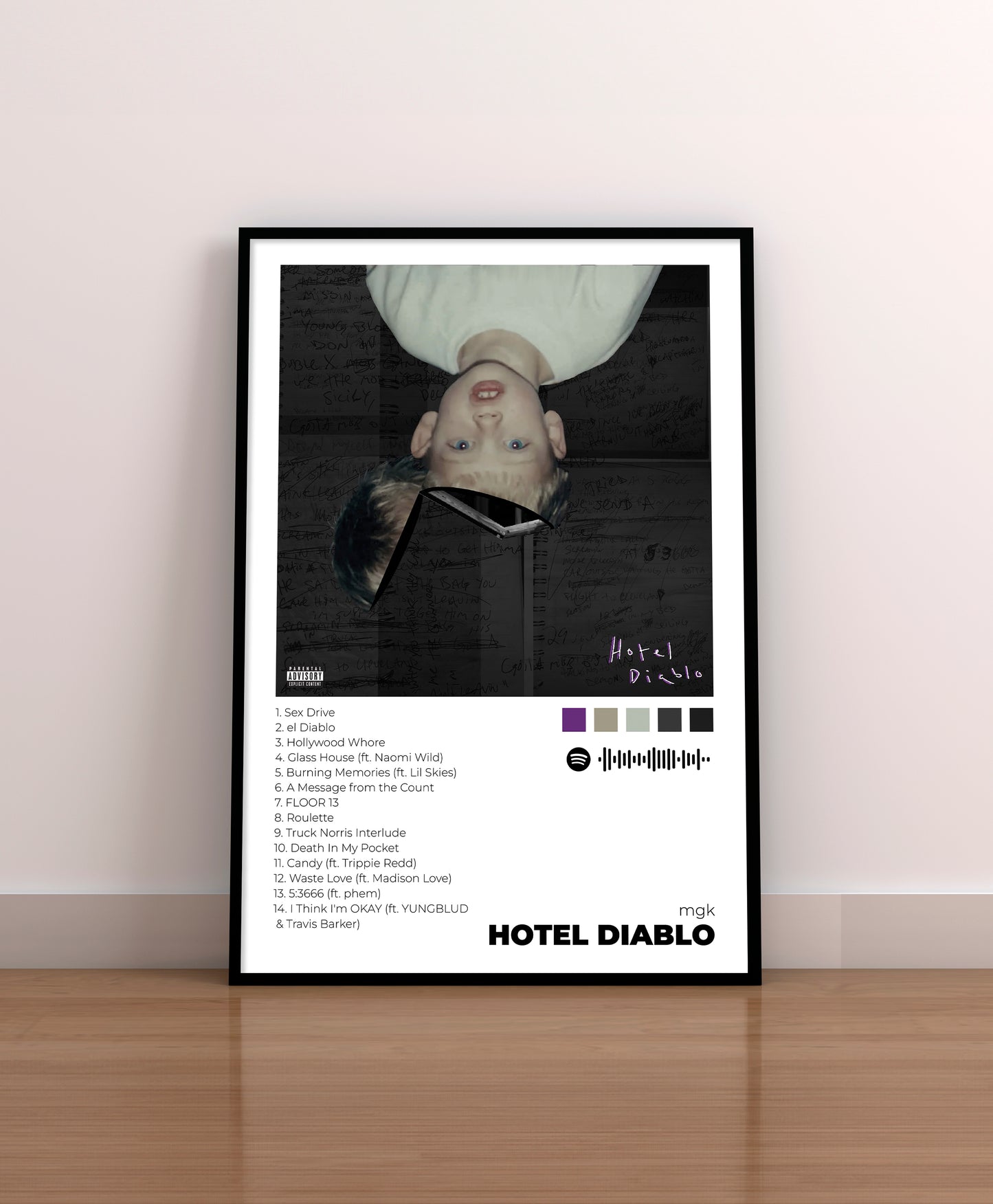 Hotel Diablo. Cover. mgk. Machine Gun Kelly