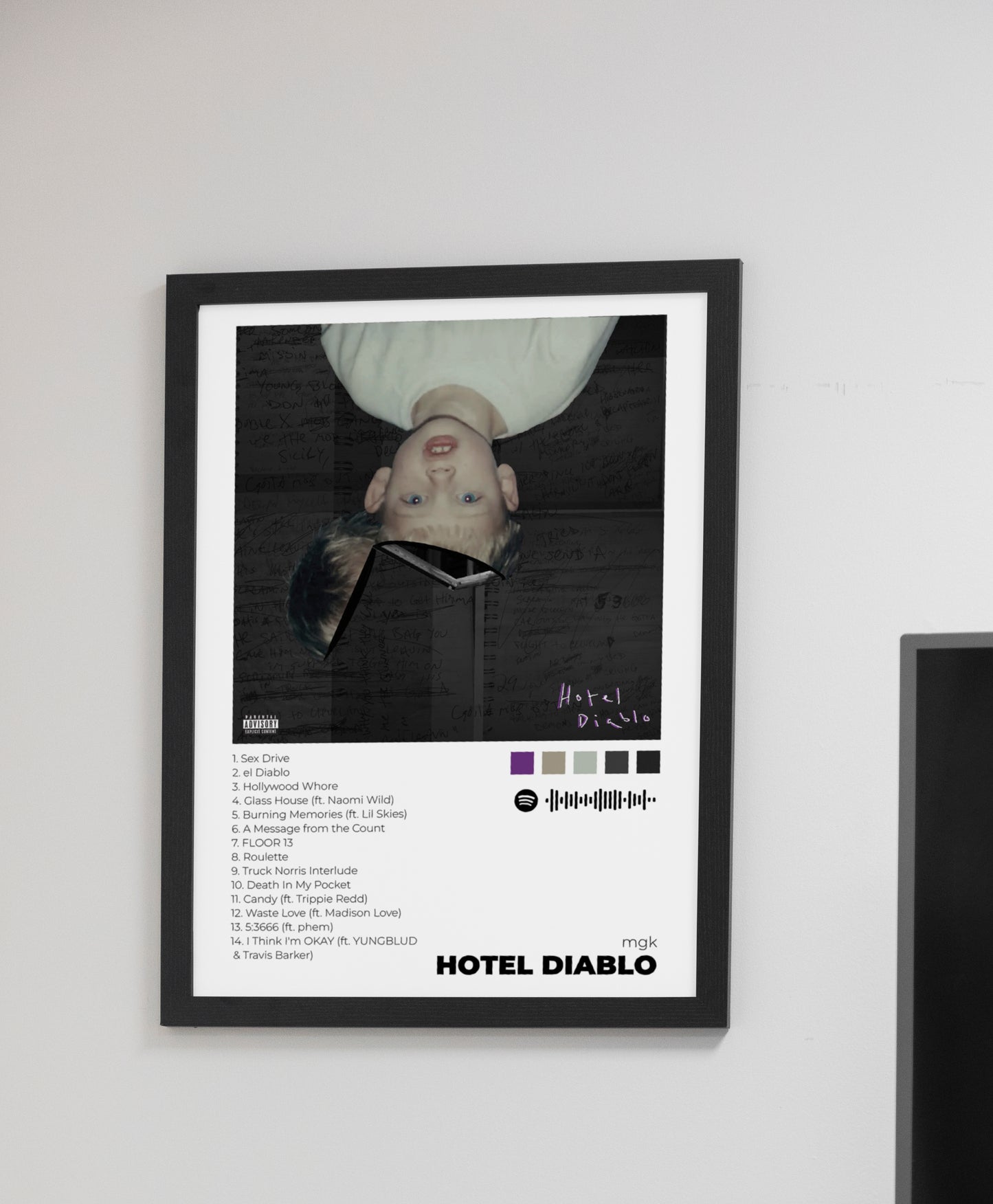 Hotel Diablo. Cover. mgk. Machine Gun Kelly