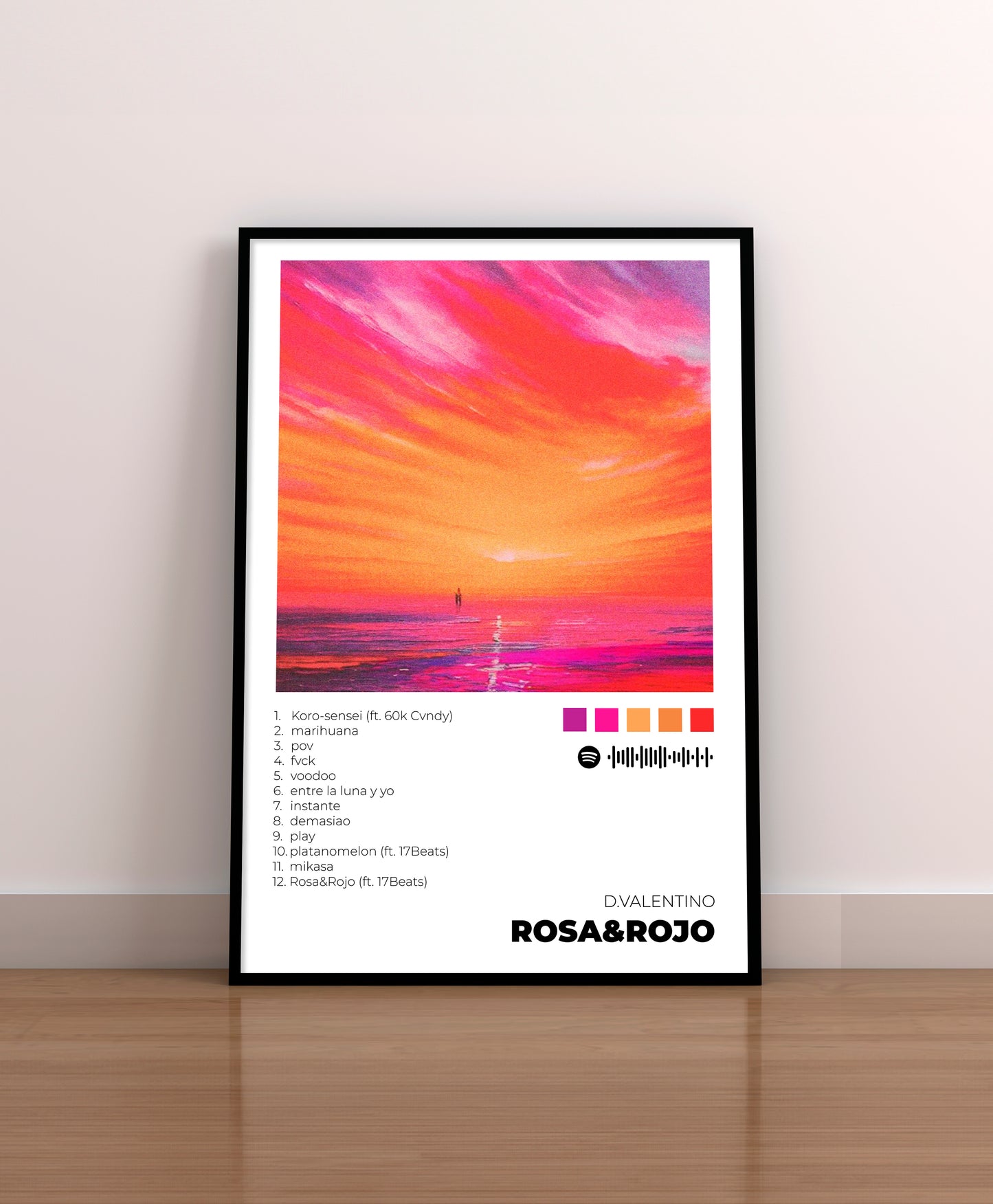 ROSA&ROJO. D.Valentino. Poster. CD. Regalo. Merchandising