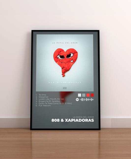 808 & XAPIADORAS. LA MAFIA DEL AMOR. POSTER. LAMINA. CUADRO. MARCO. REGALO. MERCHANDISING. CD. VINILO. YUNG BEEF. KAYDY CAIN. LA MAFIA DEL AMOR POSTER. LA MAFIA DEL AMOR REGALO.