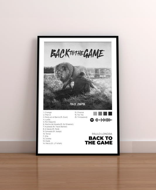 Back to the Game. Paulo Londra. Poster