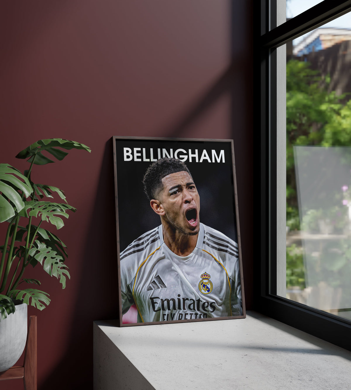 Póster Jude Bellingham, Real Madrid, Inglaterra, selección inglesa. Fútbol, futbolista, centrocampista, lámina, cuadro, merchandising, regalo, comprar, decoración de pared.
