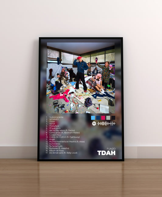 TDAH. POSTER. LAMINA. CUADRO. MARCO. REGALO. MERCHANDISING. CD. VINILO. COVER. FUNZO. FUNZO Y BABY LOUD.
