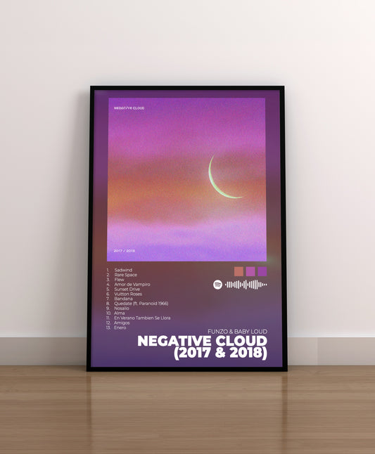 Negative Cloud (2017 & 2018). Poster. Funzo y Baby Loud. Lamina. Cuadro. Regalo. Merchandising.