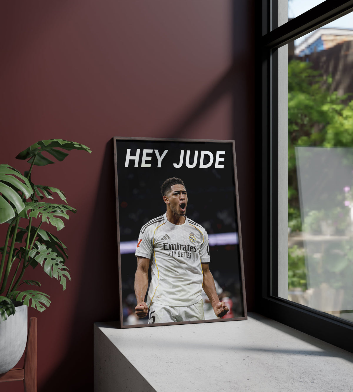 Póster Jude Bellingham, Real Madrid, Inglaterra, selección inglesa. Fútbol, futbolista, centrocampista, lámina, cuadro, merchandising, regalo, comprar, decoración de pared.