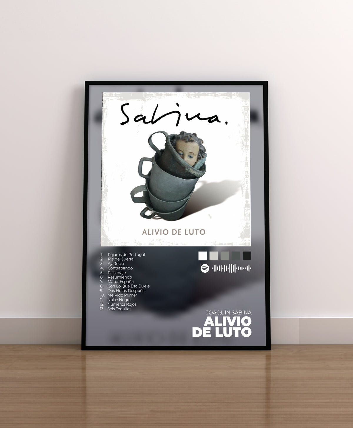 joaquin sabina. alivio de luto. poster. lamina, cuadro. regalo. cd. vinilo. cover.