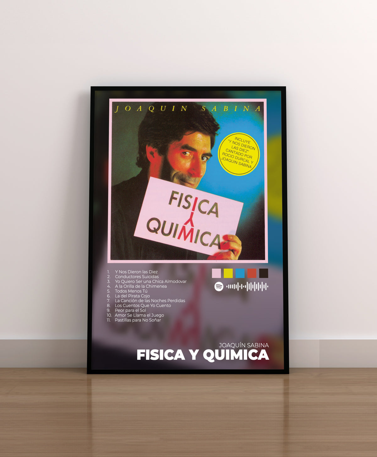 física y química. joaquin sabina. poster. lamina. cuadro. marco. regalo. merchandising. cd. vinilo.