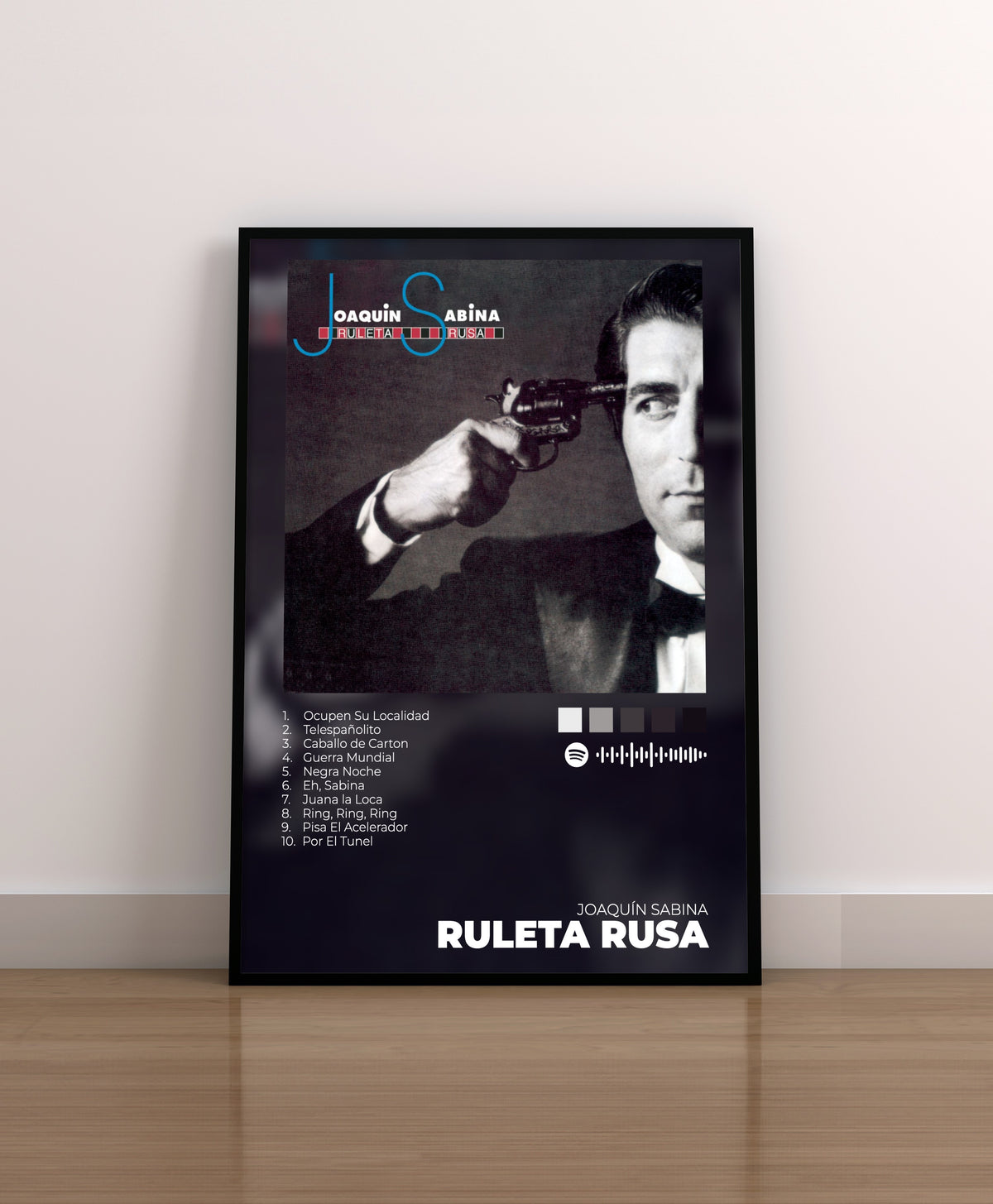 ruleta rusa. joaquin sabina. poster. lamina. marco. cuadro. merchandising. cd. vinilo. cover. cd. vinilo.