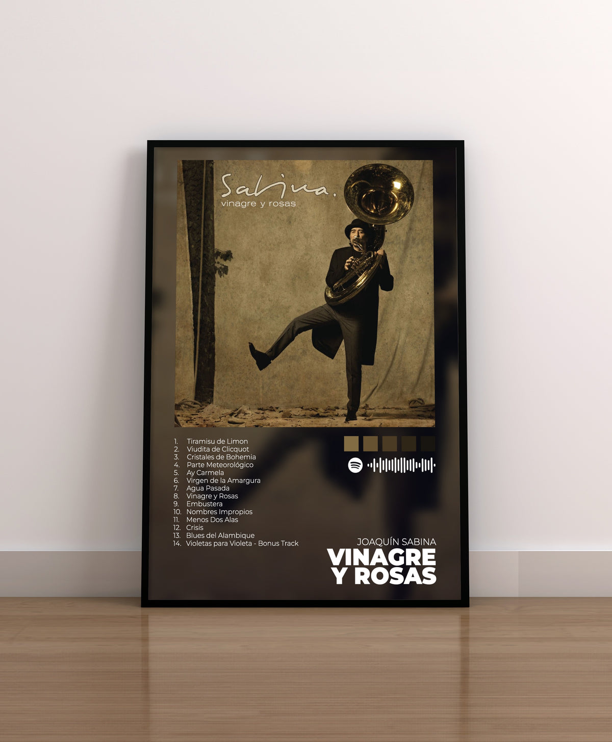 vinagres y rosas. joaquin sabina. poster. cartel. lamina. marco. disco. regalo.