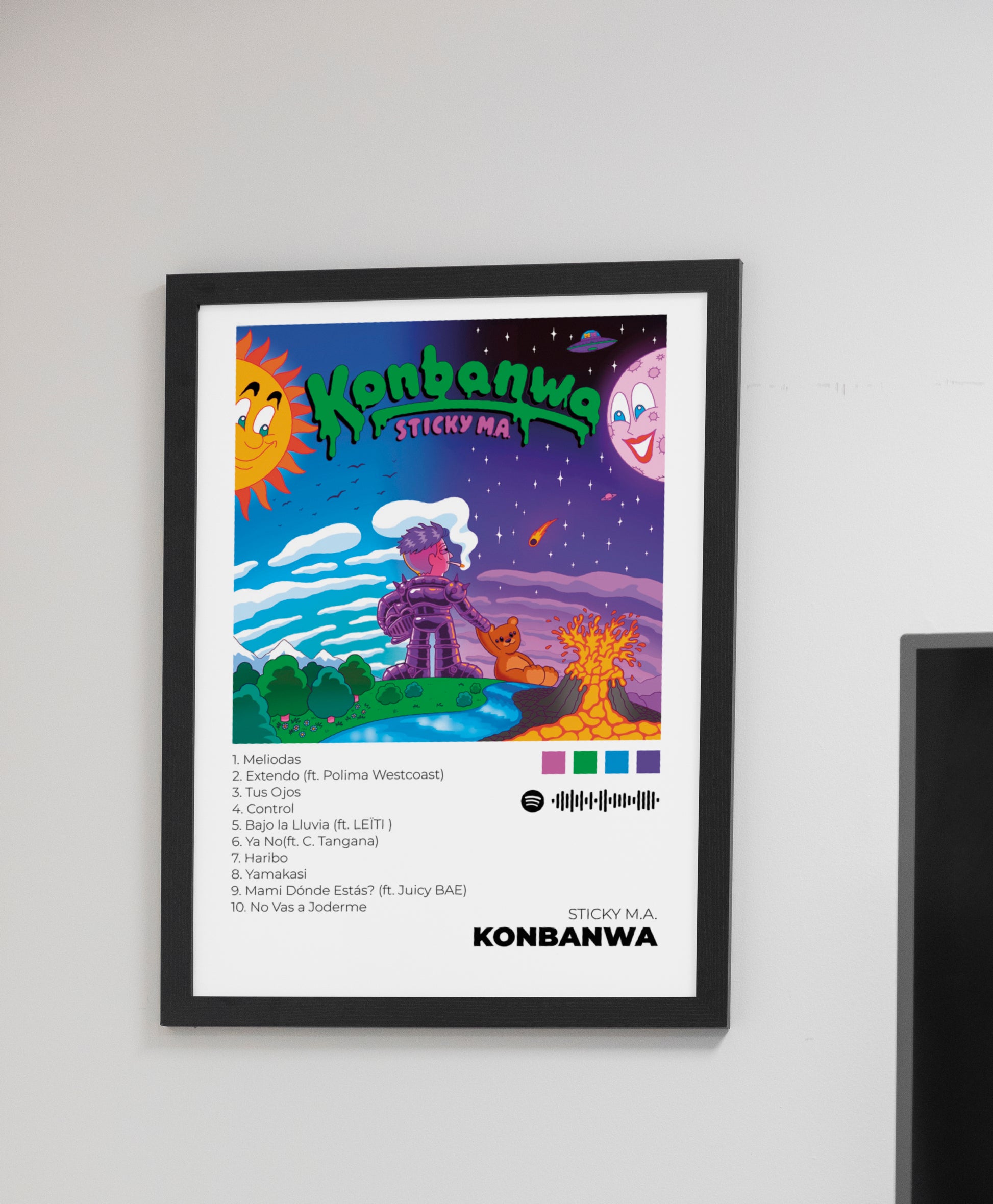 Konbanwa. Sticky M.A. Poster.