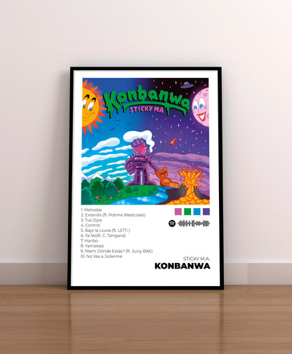 Konbanwa. Sticky M.A. Poster.