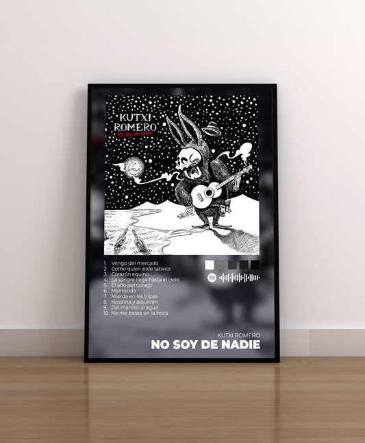 kutxi romero. marea. poster. lamina. cuadro. regalo. marco. merchandising. cd. vinilo. no soy nadie. disco. comprar.