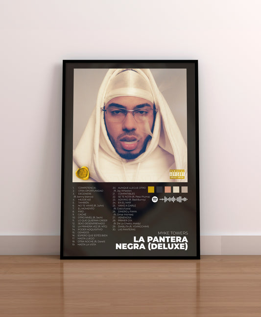 Myke Towers. Poster. La Pantera Negra Deluxe. Cuadro. Vinilo. CD. Entradas
