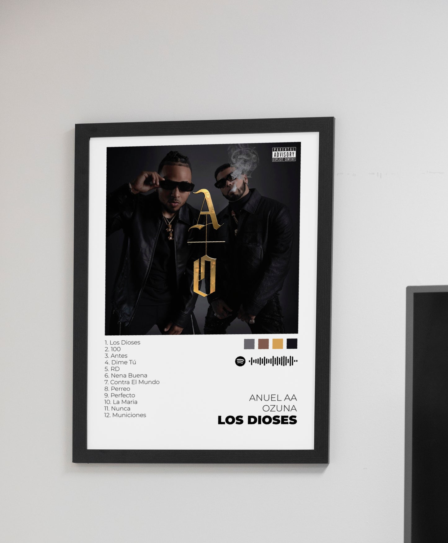 Los Dioses. Anuel AA y Ozuna. Poster.