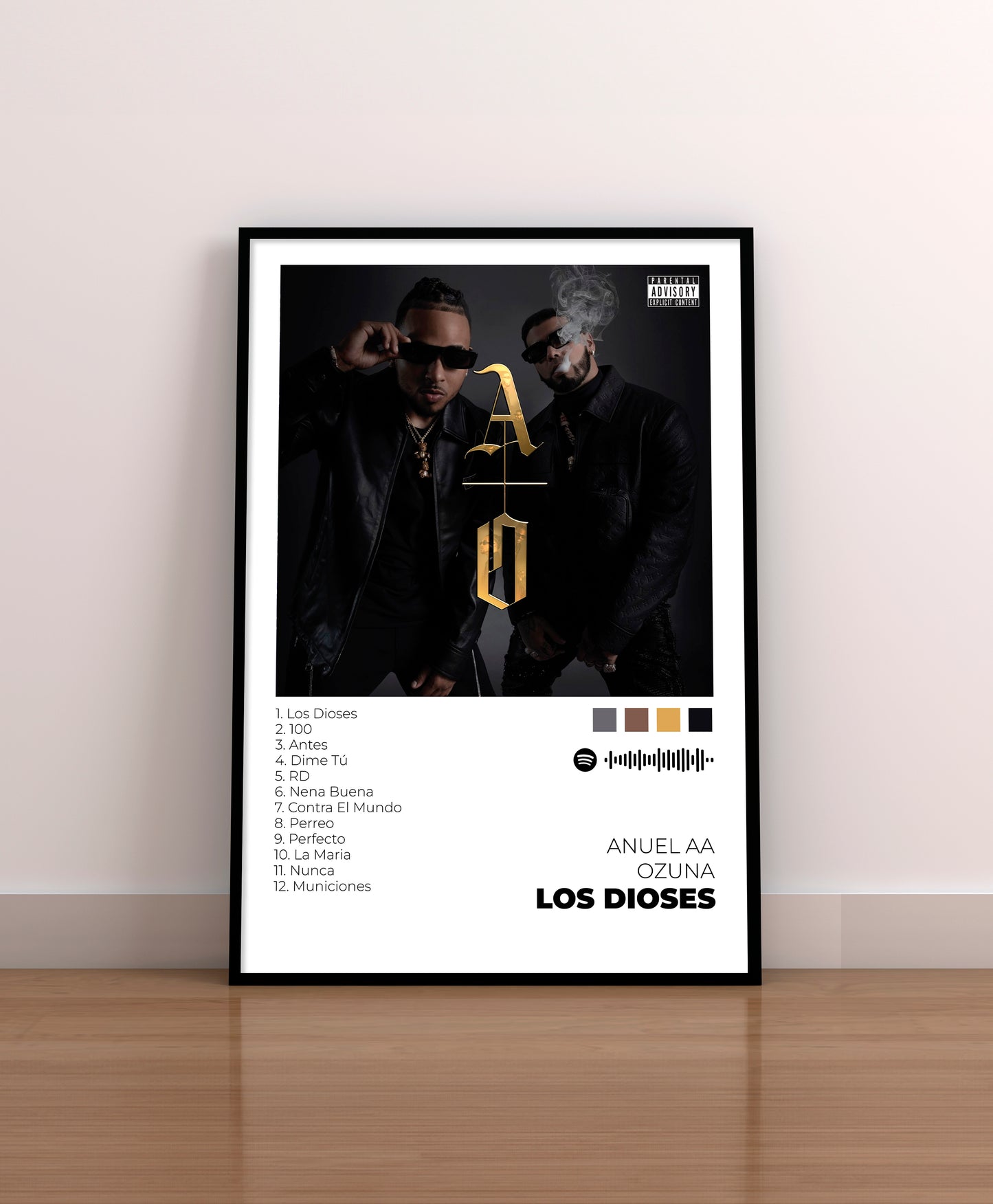 Los Dioses. Anuel AA y Ozuna. Poster.