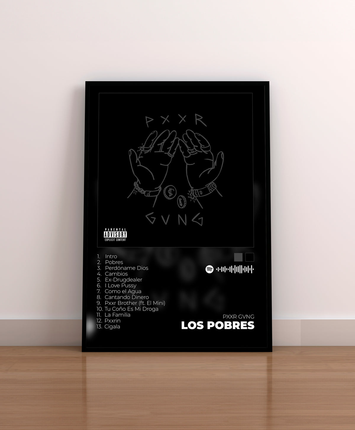 pxxr gvng. poster. los pobres. lamina. cuadro. regalo. merchandising. cd. vinilo. cover. 