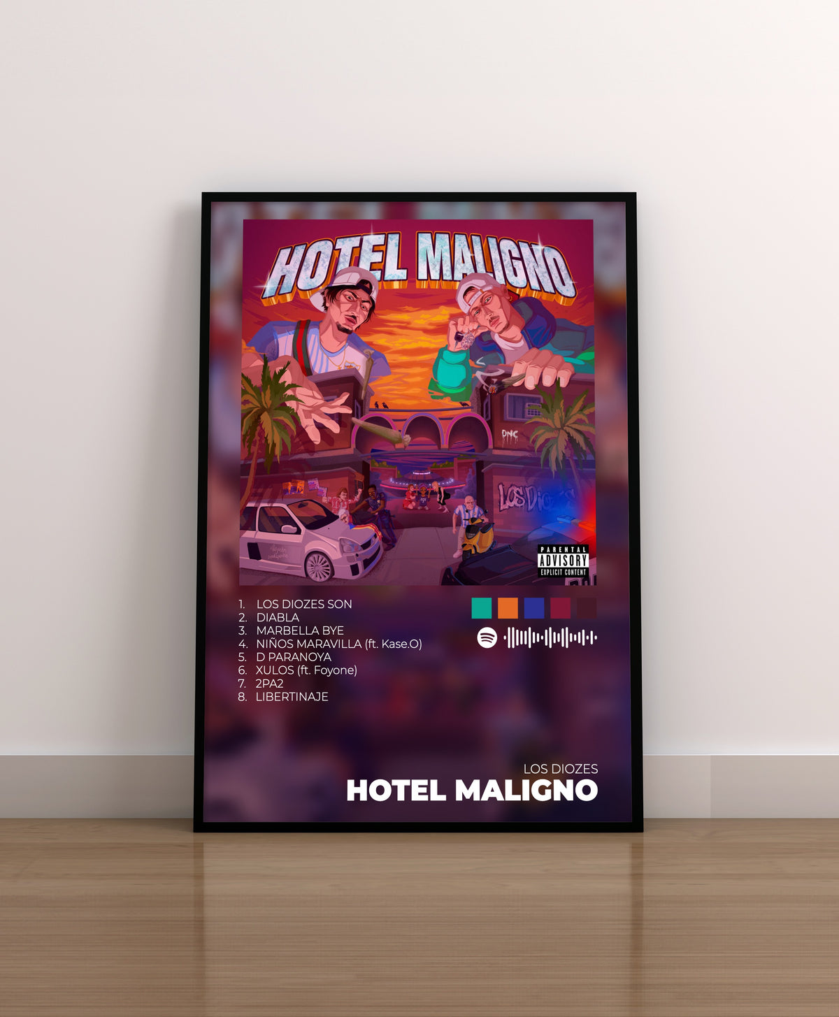 los diozes. hotel maligno. poster. lamina. regalo. cuadro. merchandising. illo juan. gta roleplay.
