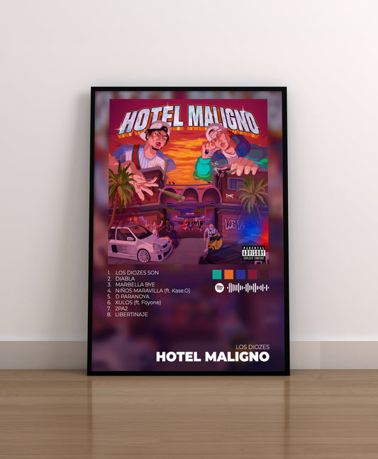 los diozes. hotel maligno. poster. lamina. regalo. cuadro. merchandising. illo juan. gta roleplay.