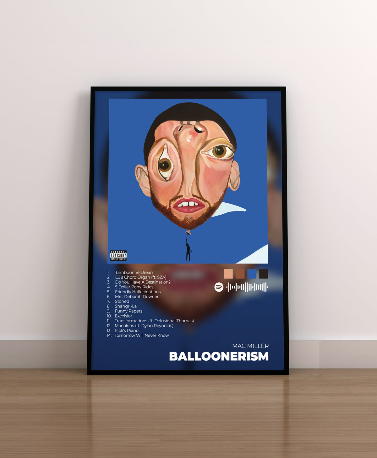 Mac Miller. Ballonerism. Poster. Lamina. Cuadro. Regalo. Merchandiisng.