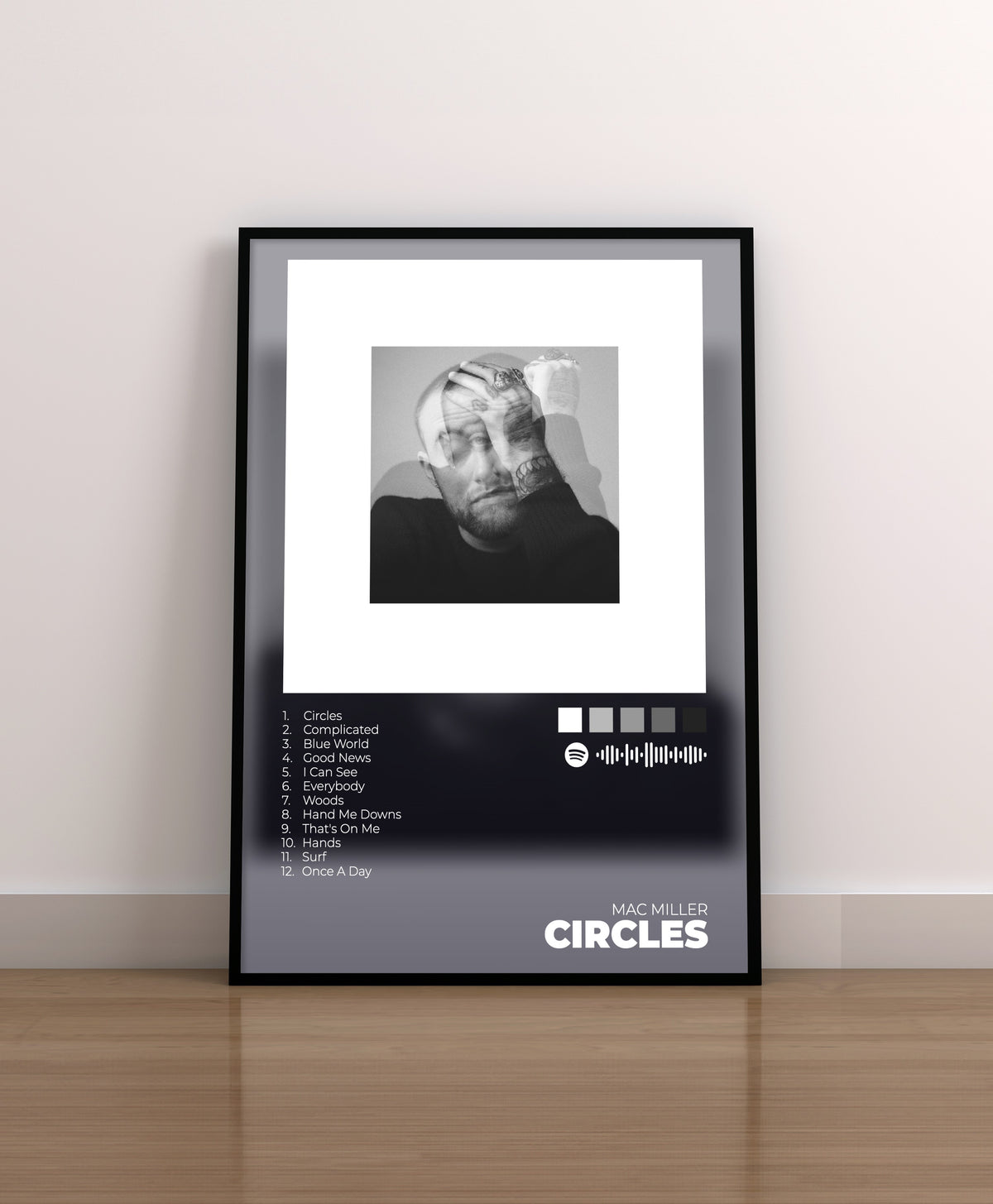Circles. Mac Miller. Poster. Lamina. Cuadro. Regalo. Marco. Merchandising. CD. Vinilo.