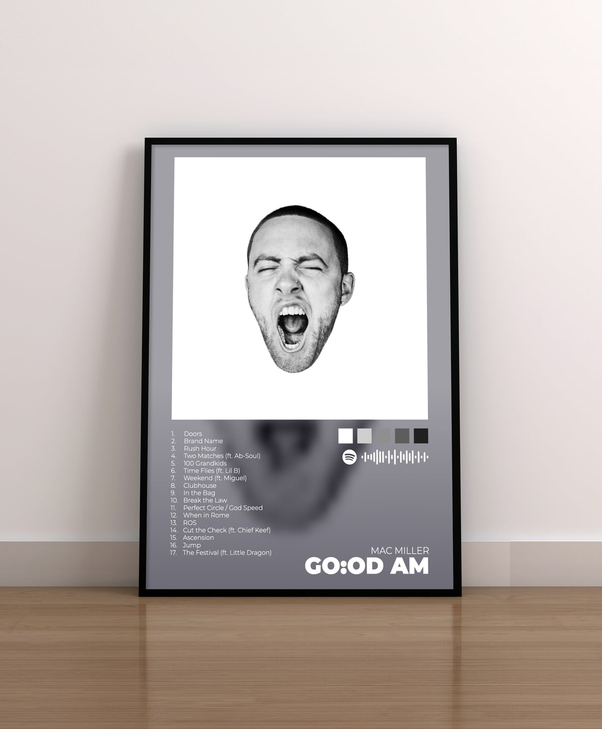 GO:OD AM. Mac Miller. Poster. Lamina. Cuadro. Regalo. Merchandising.