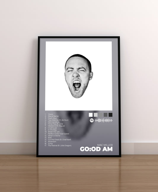 GO:OD AM. Mac Miller. Poster. Lamina. Cuadro. Regalo. Merchandising.
