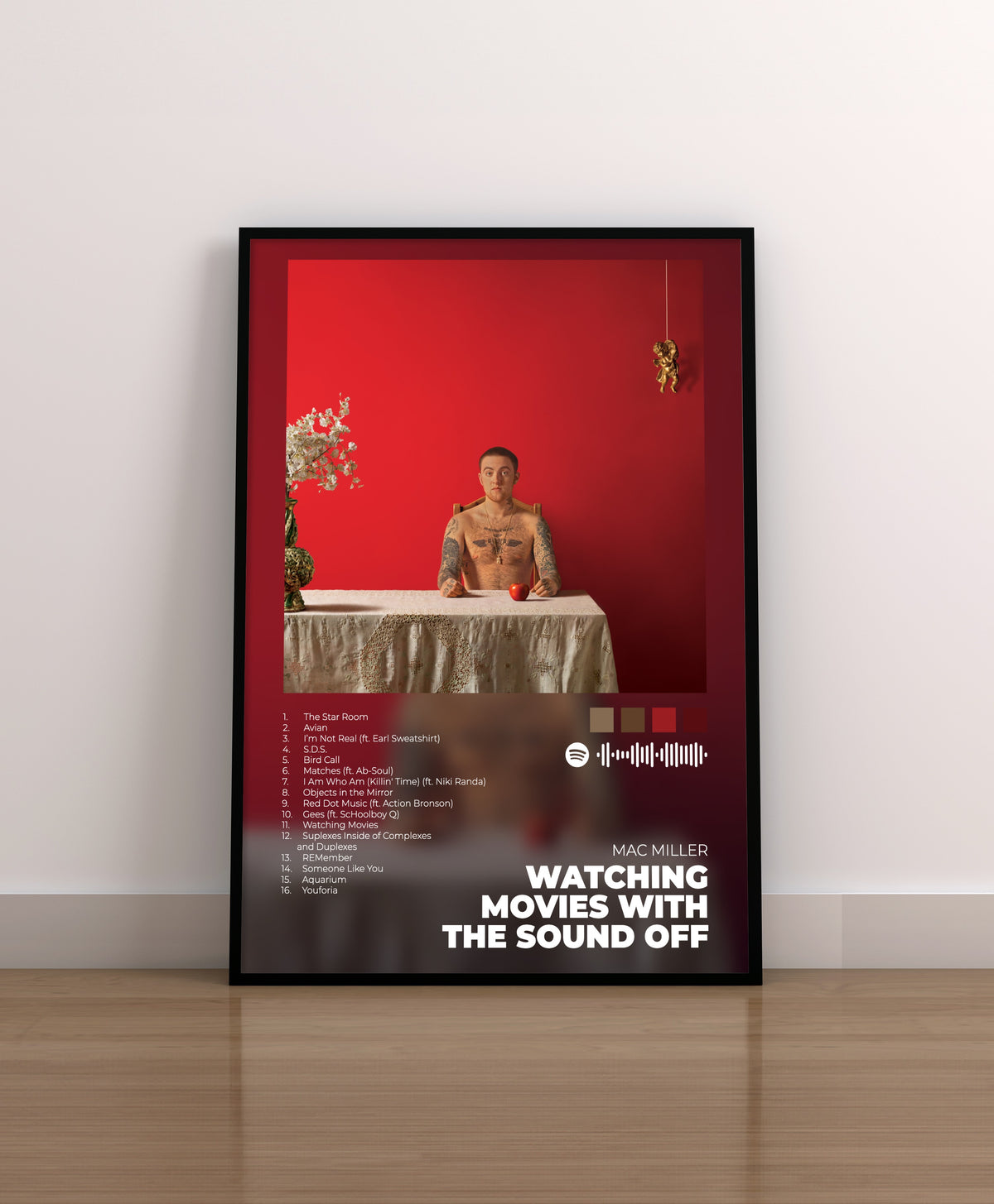 Watching Movies with the Sound Off. Mac Miller. Poster. Lamine. Regalo. Merchandising.