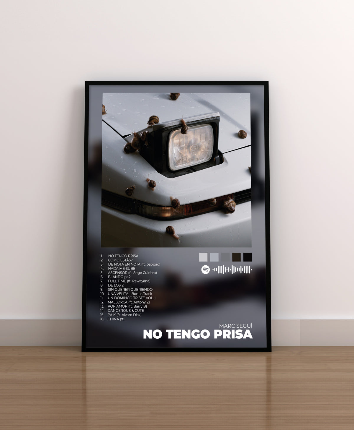 MARC SEGUÍ. NO TENGO PRISA. DISCO. POSTER. CUADRO. LAMINA. MARCO. REGALO. MERCHANDISING. CD. VINILO.