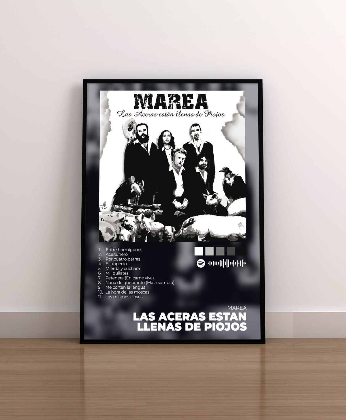 LAS ACERAS ESTAN LLENAS DE PIOJOS. MAREA. POSTER. LAMINA. CUADRO. MARCO. REGALO. MERCHANDISING. CD. VINILO. DISCO. COVER. 