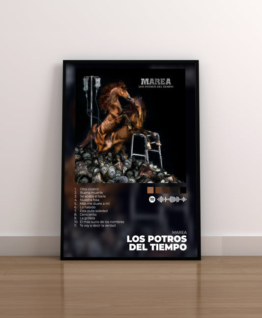 los potros del tiempo. poster. lamina. cuadro. regalo. marco. merchandising. cd. vinilo. cover. disco. marea.