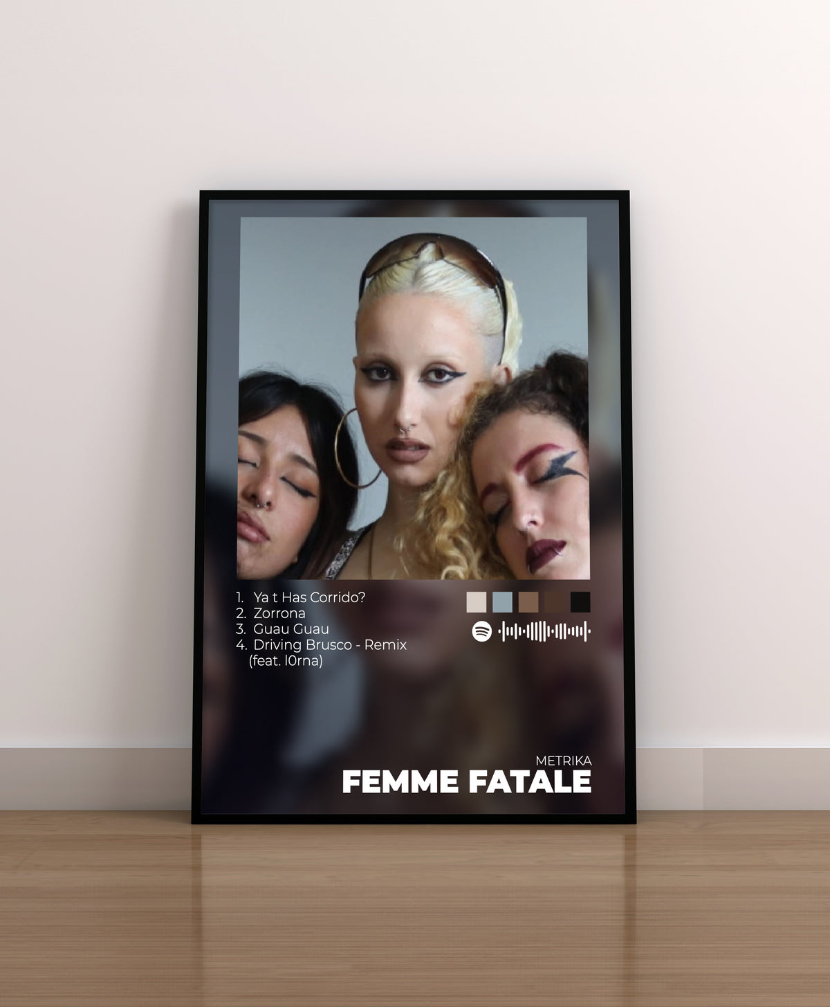 metrika. femme fatale. poster. lamina. cuadro. marco. regalo. merchandising. cd. vinilo. cover. entradas,