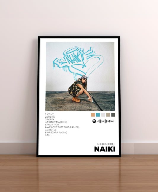 NAIKI. naiki. Nicki Nicole. Nicki Nicole Poster. NAIKI Poster. NAIKI Nicki Nicole. Nicki Nicole Regalos.