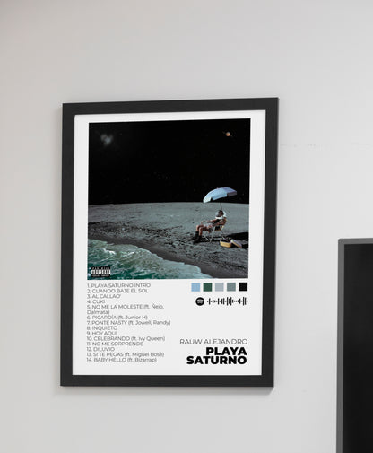 Playa Saturno. Rauw Alejandro. Poster.