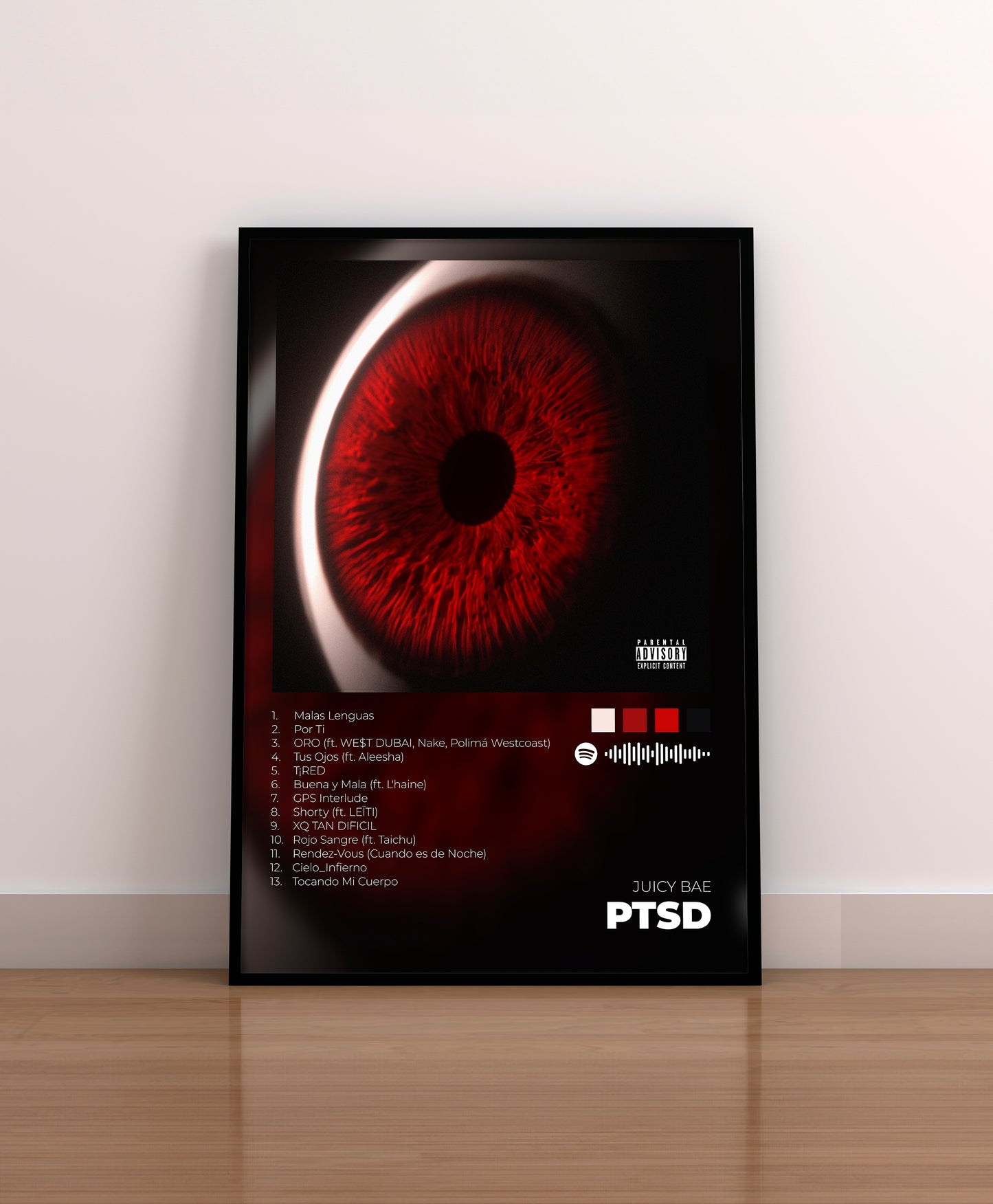 ptsd. juicy bae poster. poster. lamina. cuadro. juicy bae regalo. merchandising. cd. vinilo. cover.
