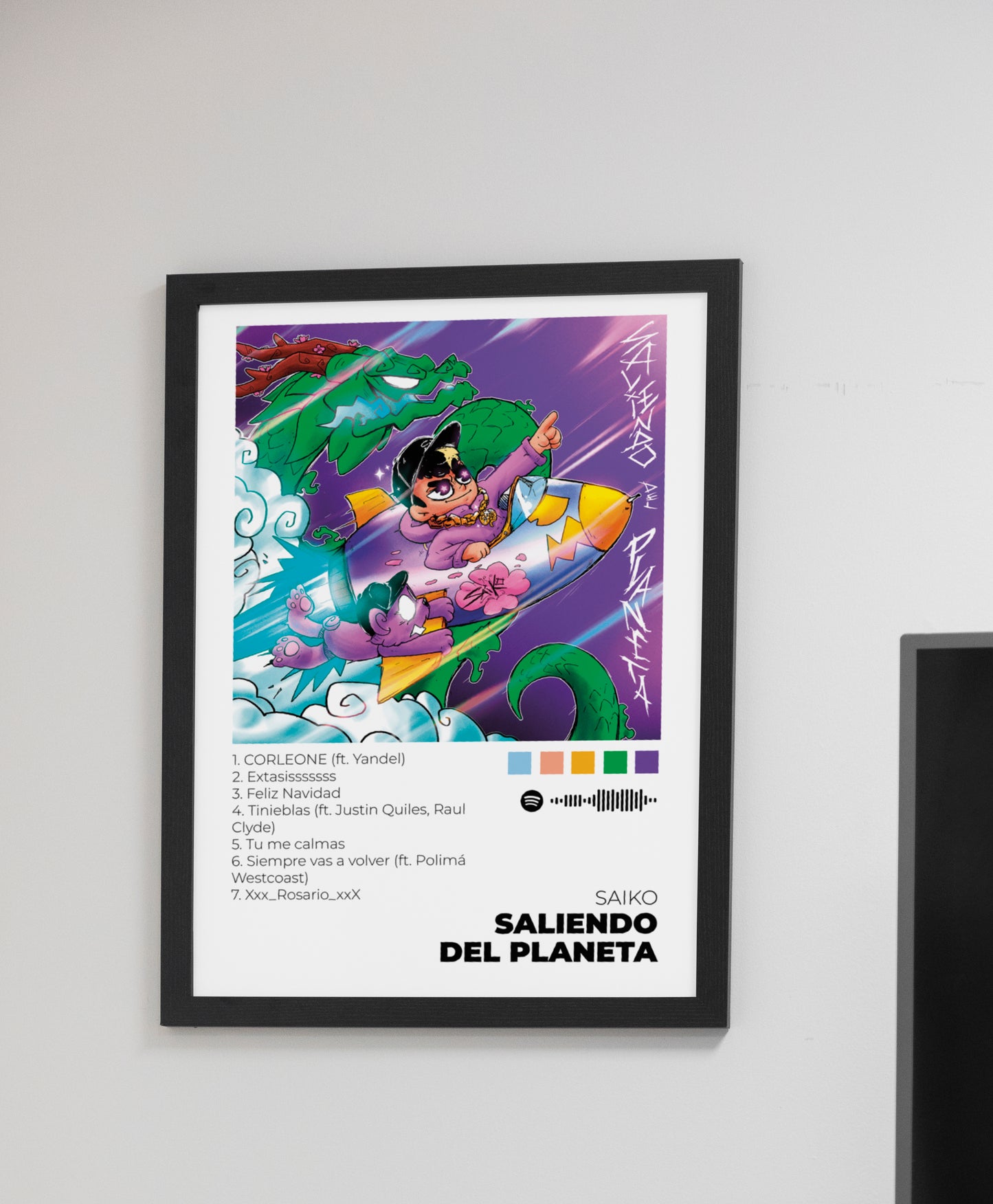 Saliendo del planeta - Poster Digital de Saiko | Music Prints