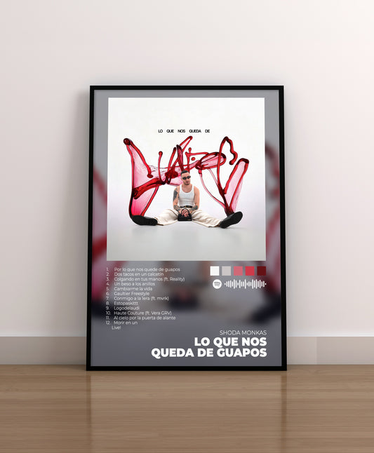 shoda monkas. poster. lamina. cuadro. regalo. marco. merchandising. cd. vinilo. cover. lo que nos queda de guapos