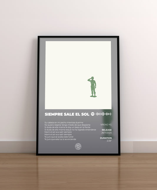 SIEMPRE SALE EL SOL. VRENO YG. POSTER. CUADRO. LAMINA. MERCHANDISING. CD. VINILO.