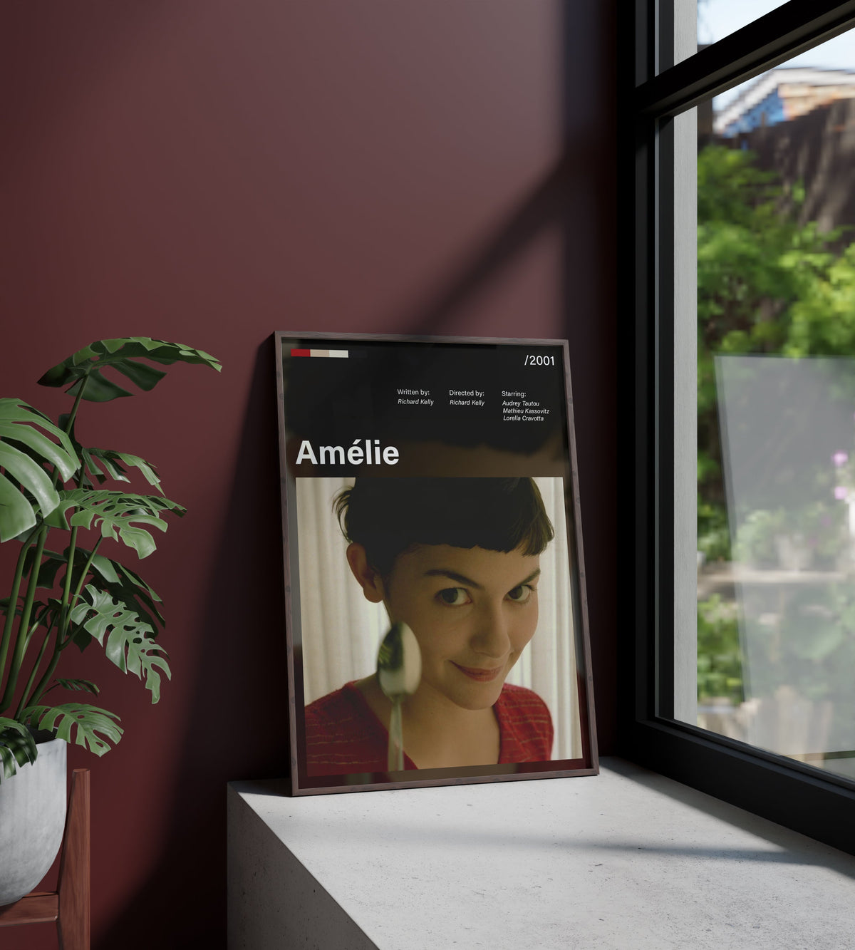 Póster Amélie, Audrey Tautou, París, cine francés, película. Lámina, cuadro, merchandising, regalo, comprar, decoración de pared.