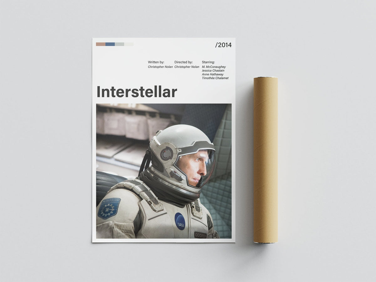 Póster astronauta, nave espacial, espacio, cohete. Interstellar, Christopher Nolan, cine, película. Lámina, cuadro, merchandising, regalo, comprar, decoración de pared.