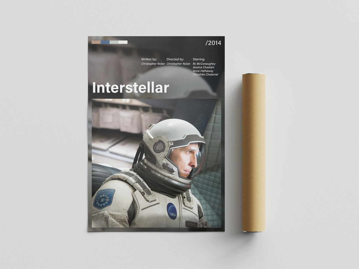 Póster astronauta, nave espacial, espacio, cohete. Interstellar, Christopher Nolan, cine, película. Lámina, cuadro, merchandising, regalo, comprar, decoración de pared.