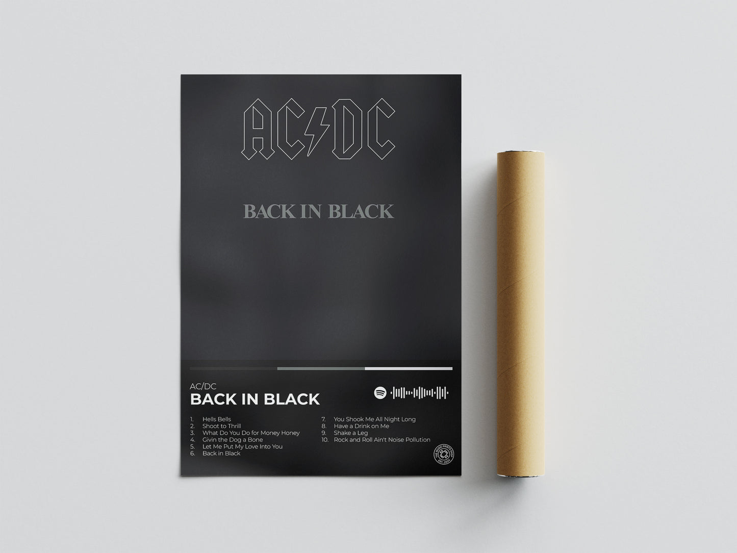 ac/dc. acdc. back in black. poster. lamina. cuadro. regalo. merchandising.