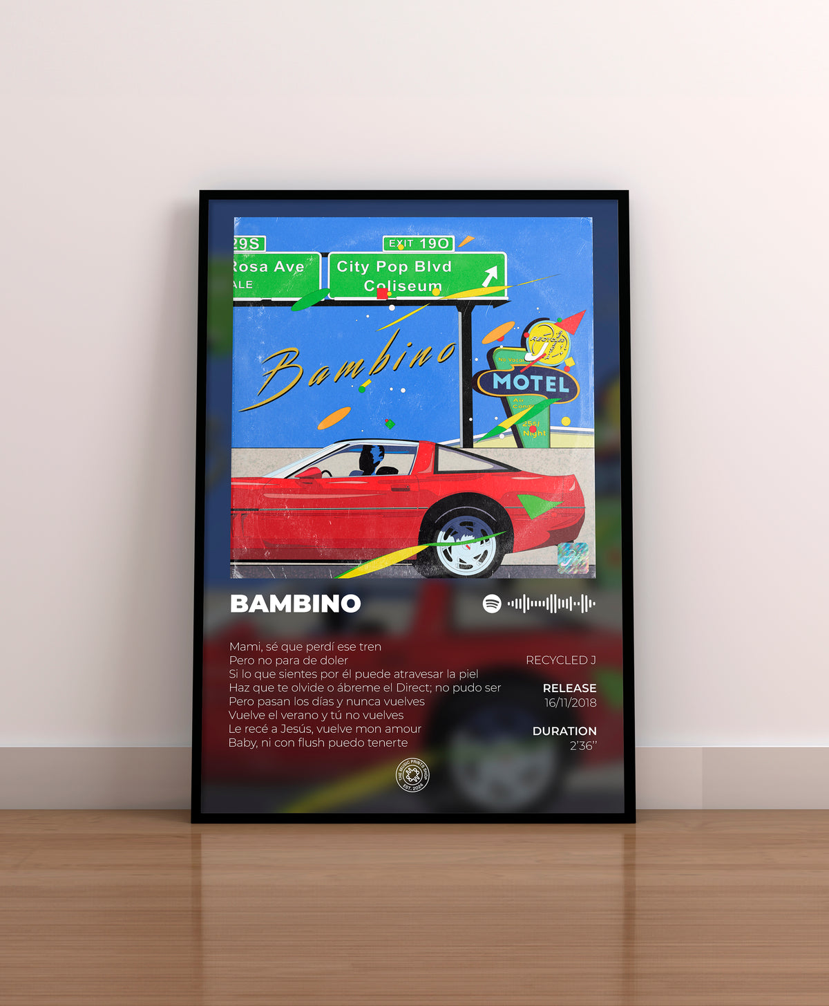 BAMBINO. CITY POP.  recycled j. poster. lamina. cuadro. regalo. merchandising. cd. vinilo. cover.  recycled j regalo. recycled j poster.