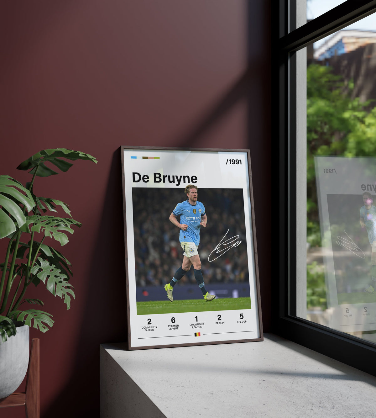 kevin de bruyne. de bruyne. belgica. belgium. manchester city. man city. premier league. champions league. poster. lamina. cuadro. marco. regalo. decoración. firma. autografo. signature. comprar. regalo