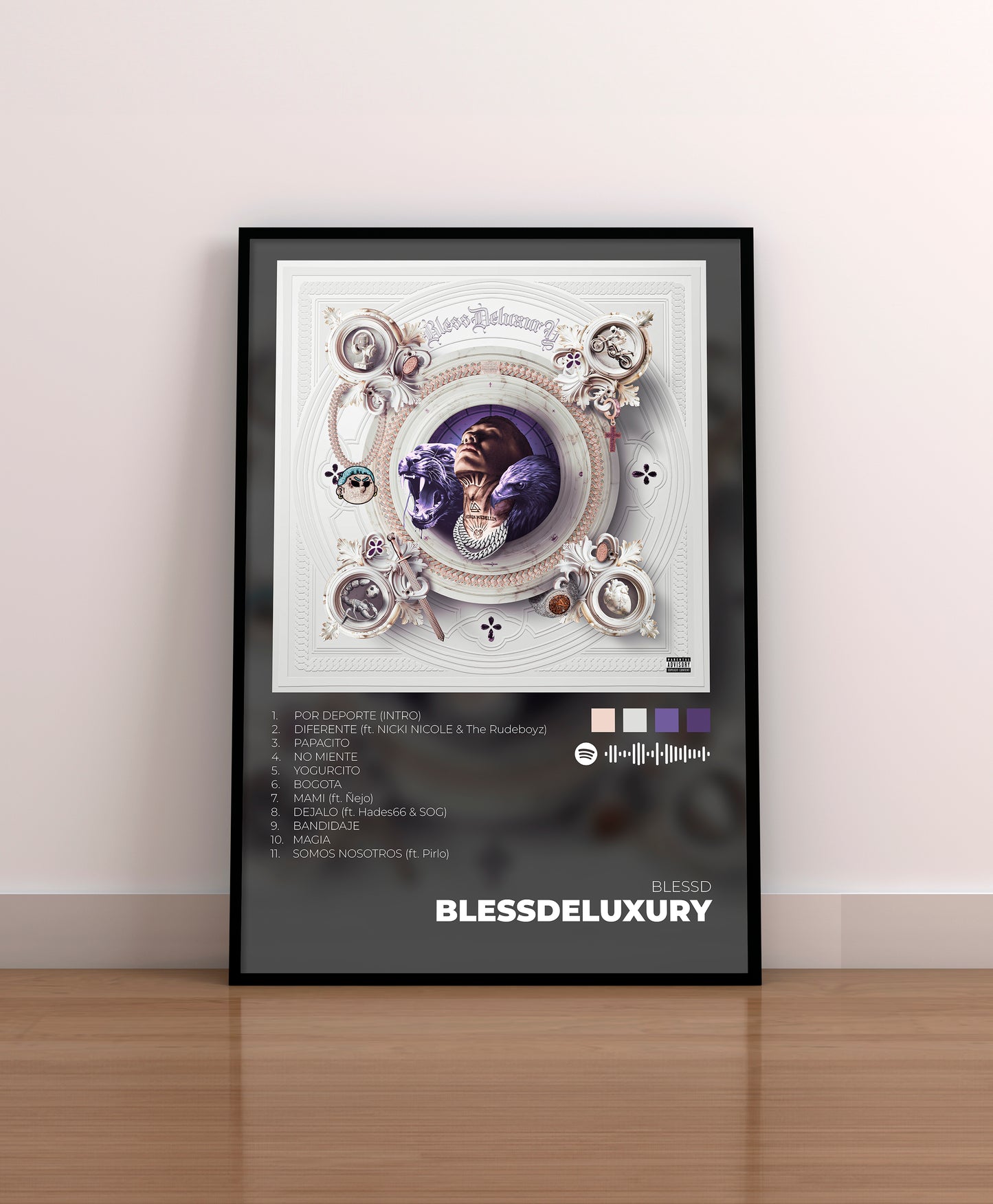 BLESSDELUXURY. BLESSD. POSTER. CUADRO. LAMINA. MARCO. REGALO. MERCHANDISING. CD. VINILO. COVER.