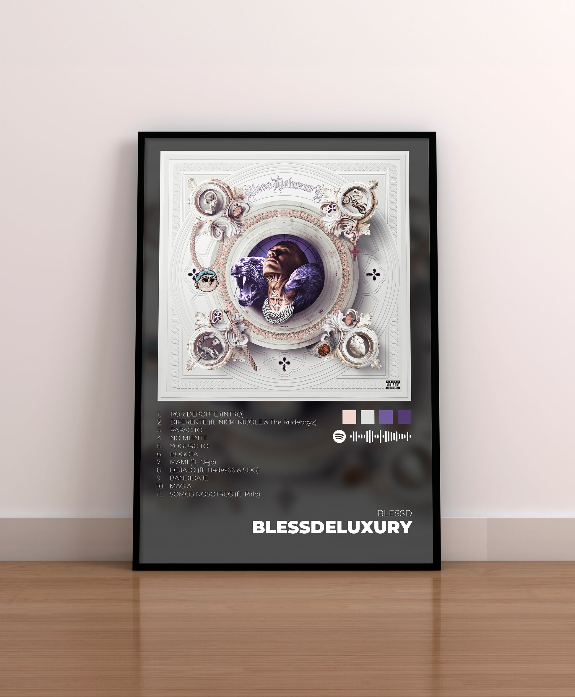 BLESSDELUXURY. BLESSD. POSTER. CUADRO. LAMINA. MARCO. REGALO. MERCHANDISING. CD. VINILO. COVER.
