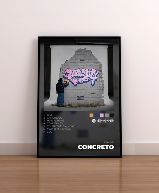 l'haine. concreto. poster. lamina. cuadro. regalo. merchandising.