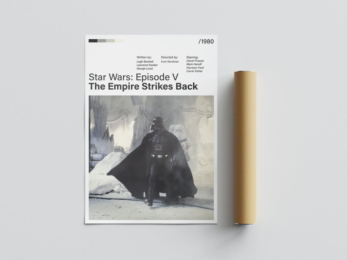 Póster Darth Vader, nieve, Hoth, Star Wars Episodio V El Imperio Contraataca, película, lámina, cuadro, merchandising, regalo, comprar, decoración de pared