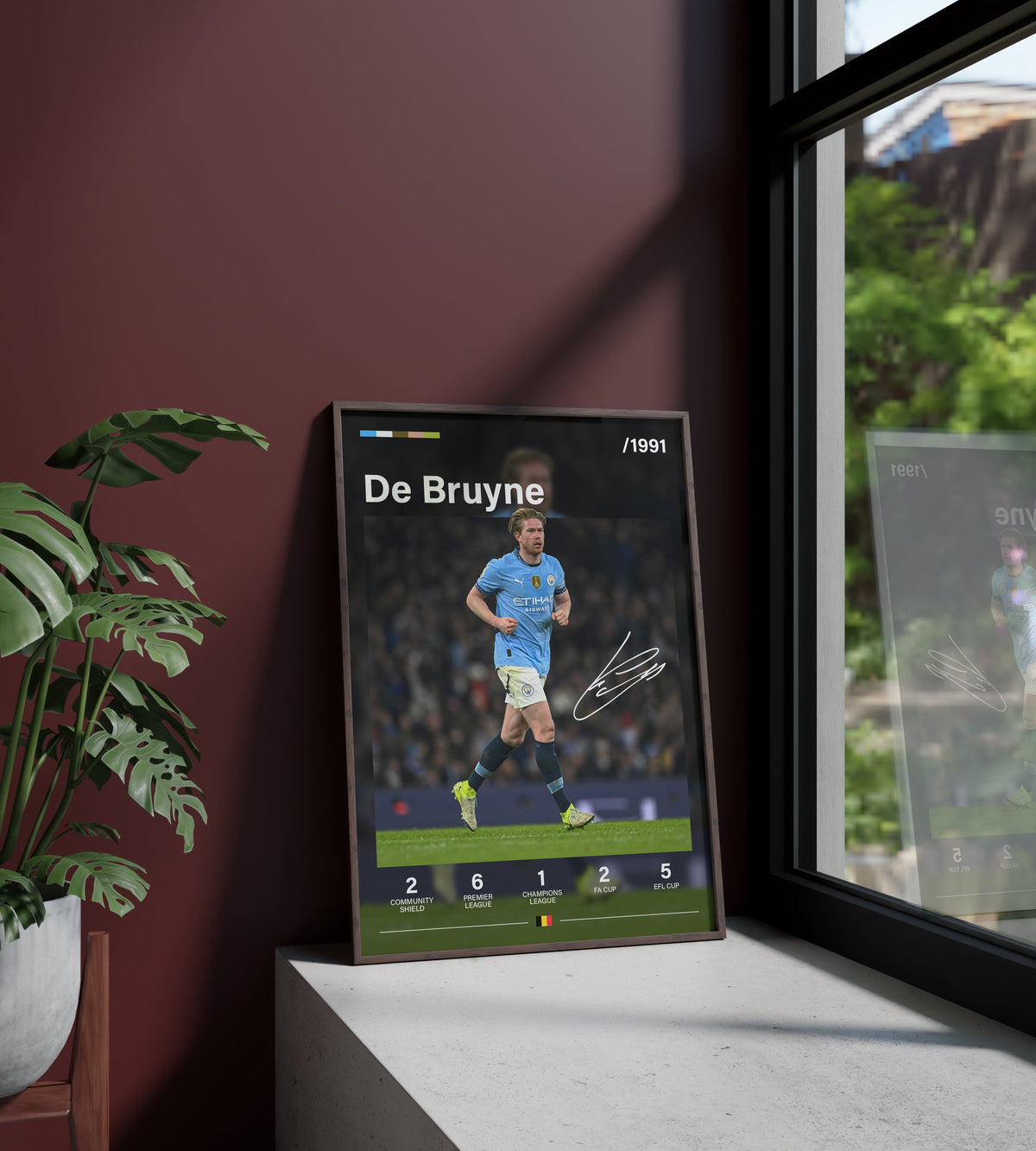 kevin de bruyne. de bruyne. belgica. belgium. manchester city. man city. premier league. champions league. poster. lamina. cuadro. marco. regalo. decoración. firma. autografo. signature. comprar. regalo